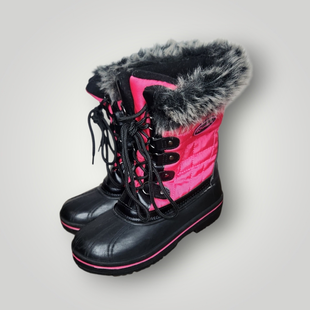Quest girls powder pink girls winter snow boots youth size 4